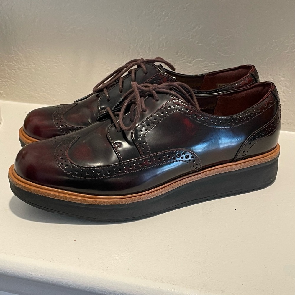 Clark Paten Leather Lace Up Loafer Size US 7
